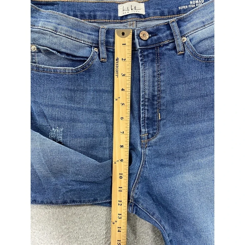 Nicole Miller Blue Jeans Womens Size 12 Nomad Super High Rise Straight Leg